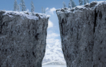 3D Snowy Cliffs Environment Illustration Thumbnail
