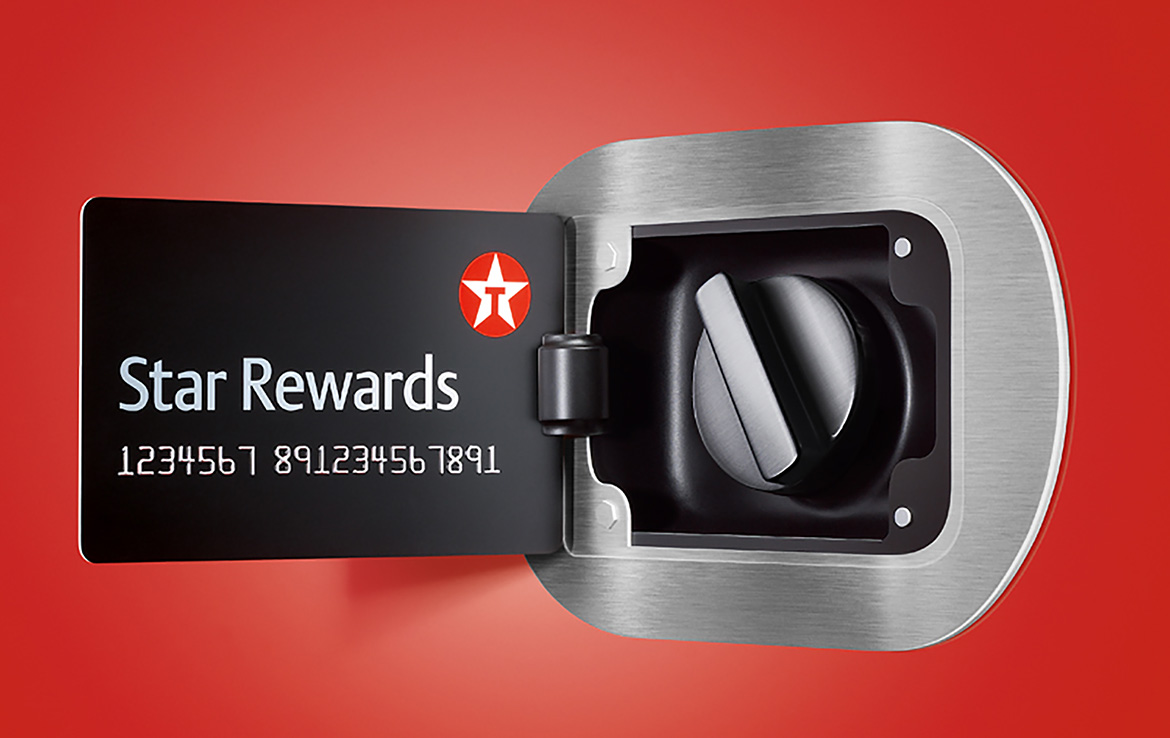 3D Texaco Star Rewards Petrol Cap Illustration Thumbnail