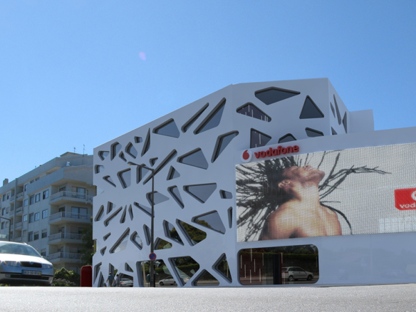 3D Vodafone Store Architectual Exterior Illustration Thumbnail