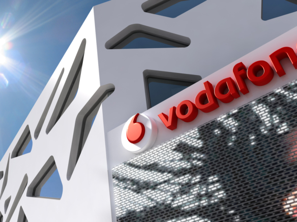 3D Vodafone Store Signage Illustration