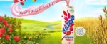3D Liquid Yazoo Yogurt Bottles Product Illustration Thumbnail