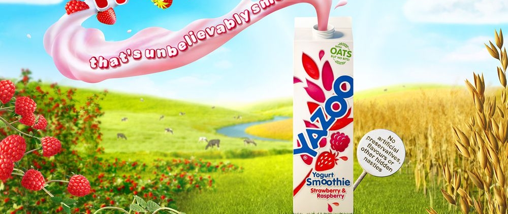 3D Liquid Yazoo Yogurt Bottles Product Illustration Thumbnail