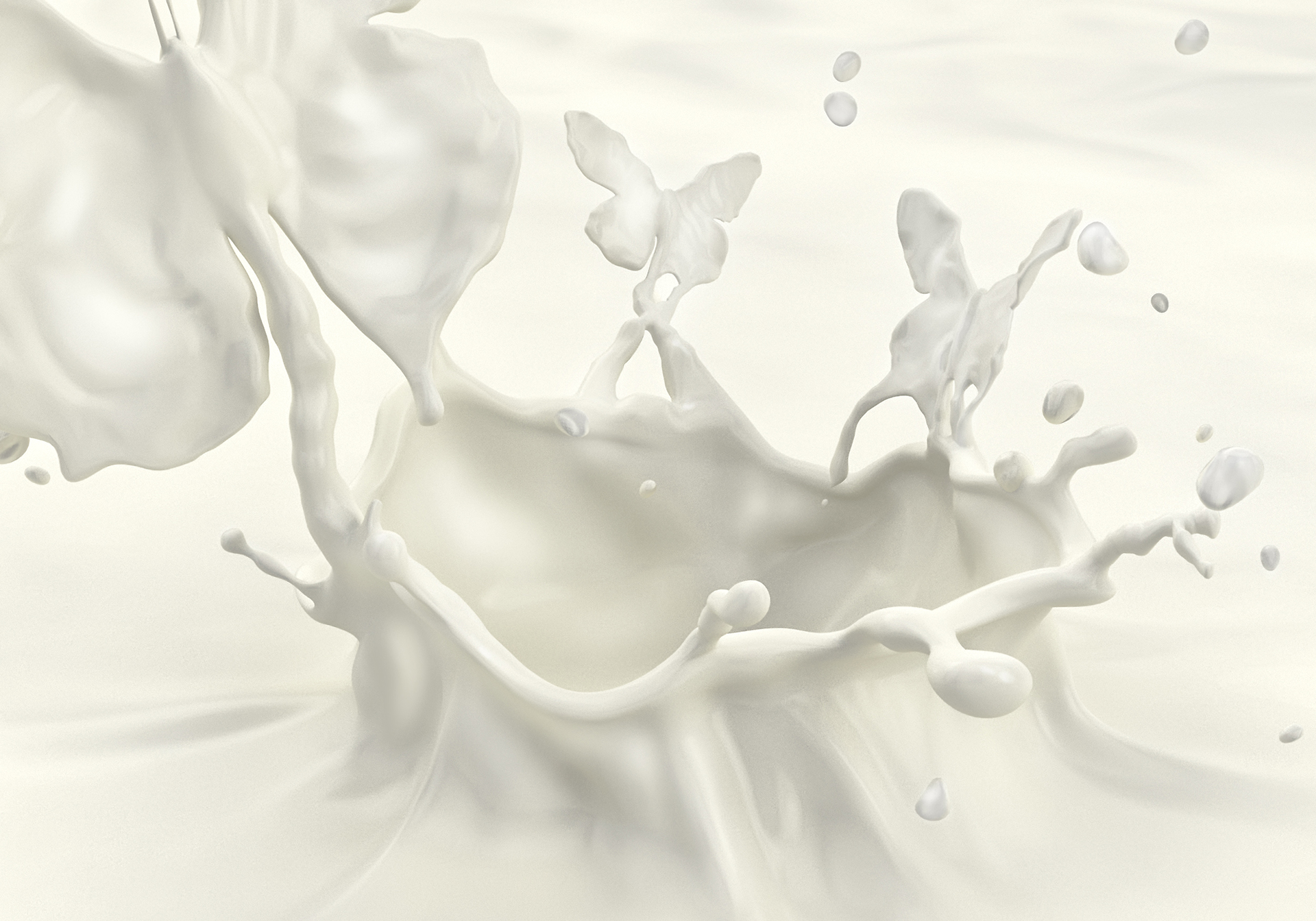 3D Milk Liquid Splash butterfly