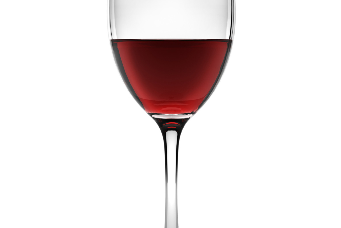 3D Red Wine Liquid in Wine Glass Illustration