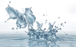 3D clear liquid splash butterfly