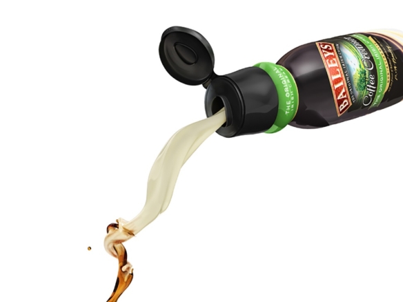 3D liquid pour Baileys cream and class cup thumbnail