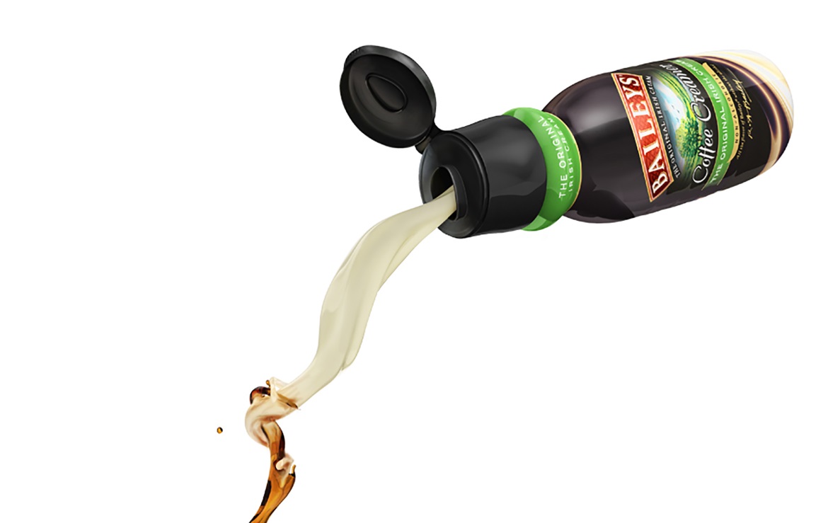 3D liquid pour Baileys cream and class cup thumbnail