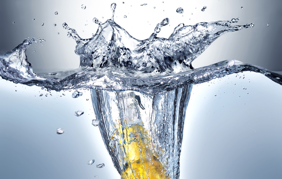 3D liquid splash beer bottle thumbnail