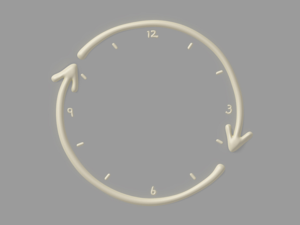 3D Vasaline Liquid Clock Illustration Thumbnail