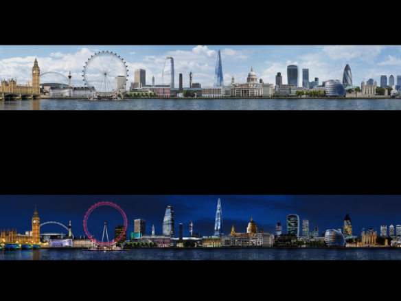 2D London City Skyline Photo Retouch Illustration Thumbnail