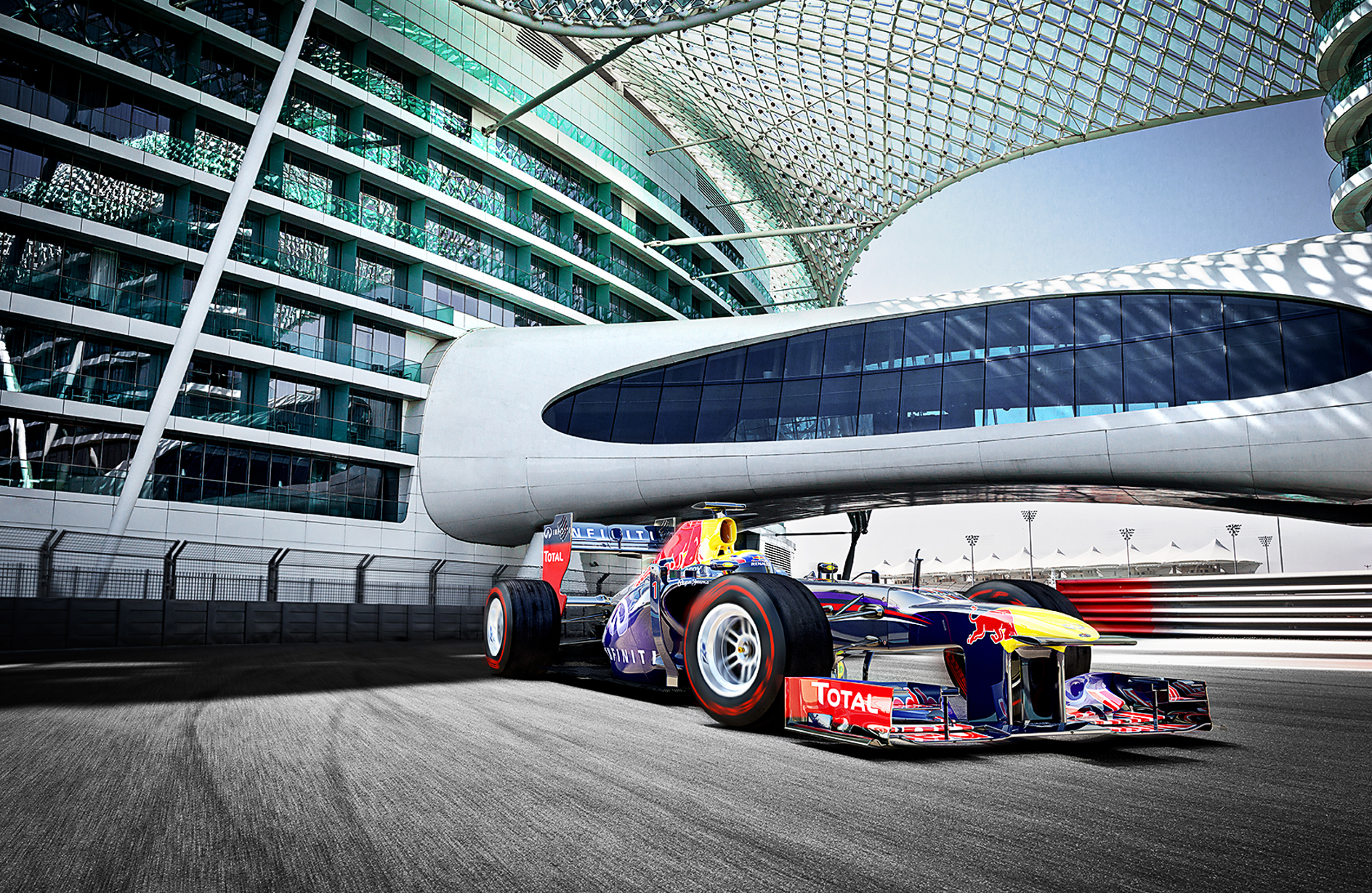 2D Red Bull Formula One Racing Photo Retouch Illustration