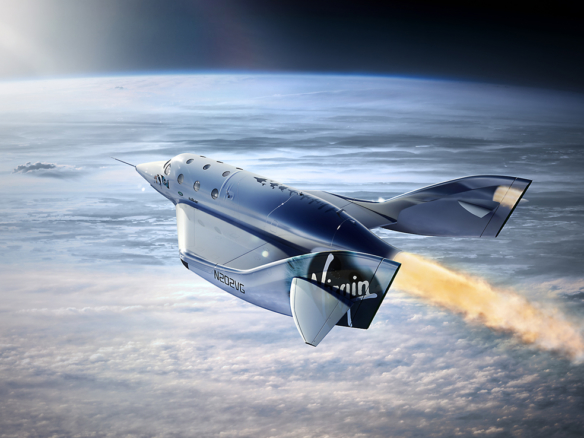 2D Virgin Galactic Rocket Photo Retouch Illustration Thumbnail