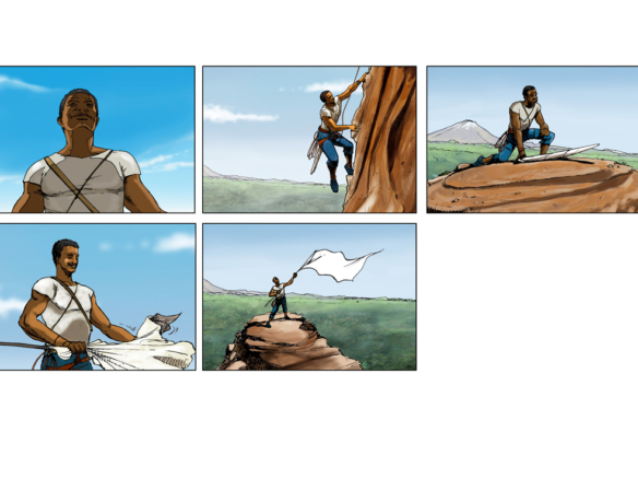 2D Flag Celebration Storyboard Illustration Thumbnail
