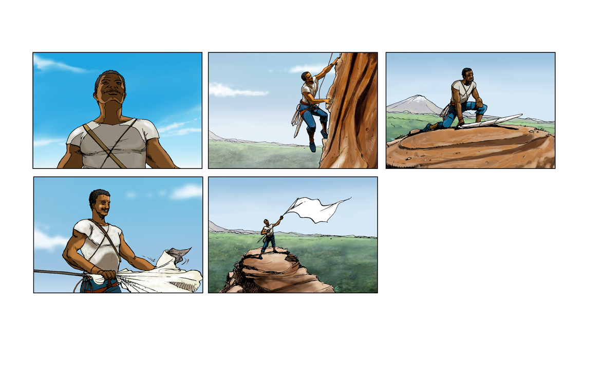 2D Flag Celebration Storyboard Illustration Thumbnail