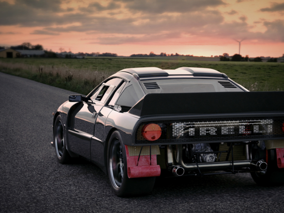 3D Firelli Race Car Automotive Illustration Thumbnail