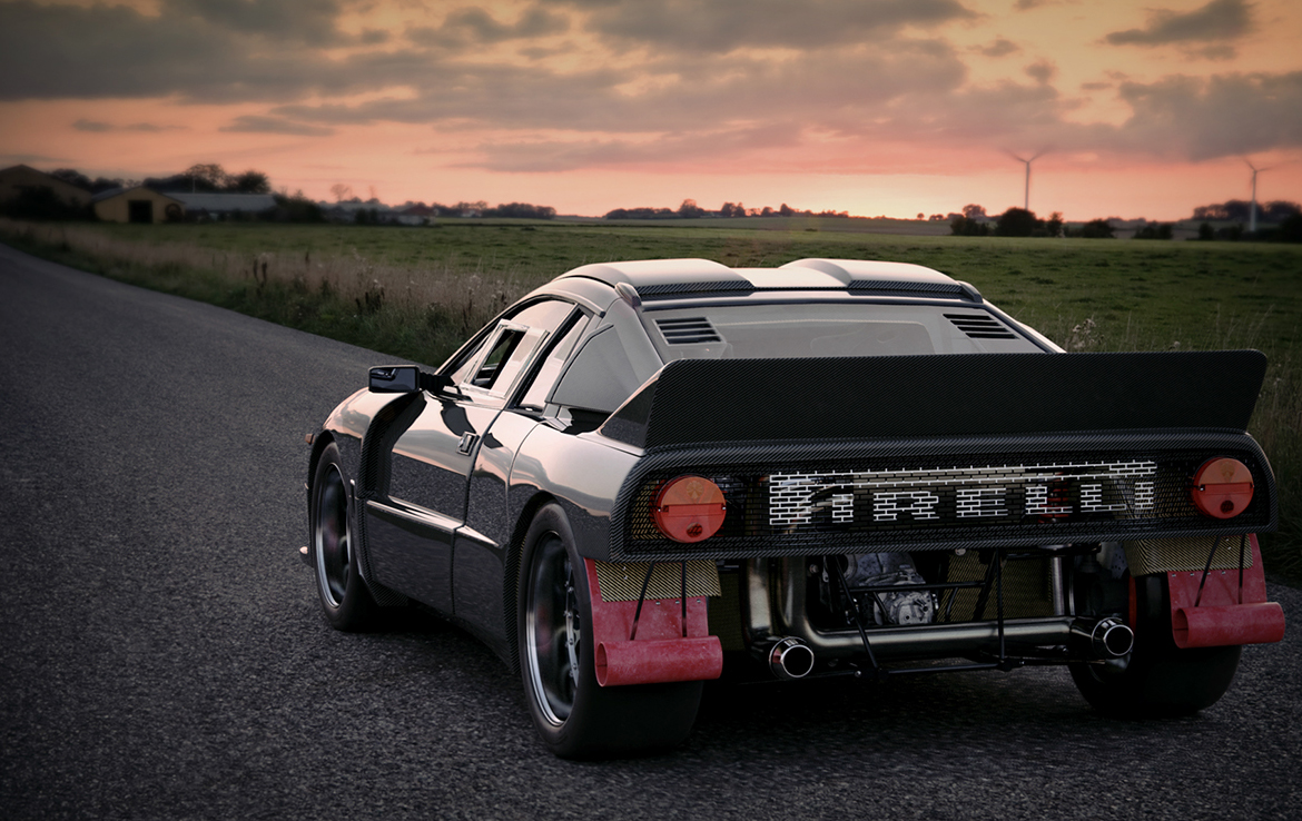 3D Firelli Race Car Automotive Illustration Thumbnail