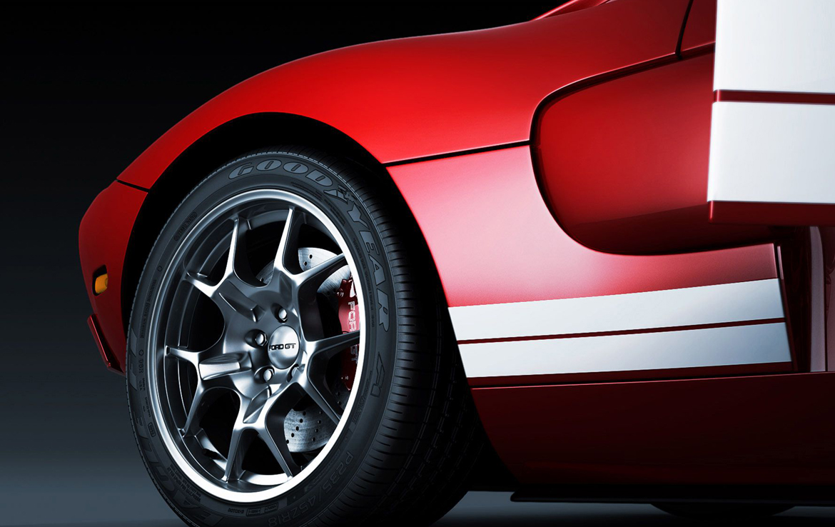 3D Ford GT Automotive Illustration Thumbnail