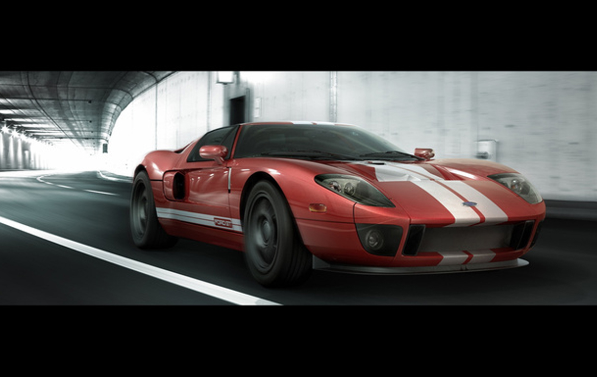 3D Ford GT Sports Car Automotive Illustration Thumbnail