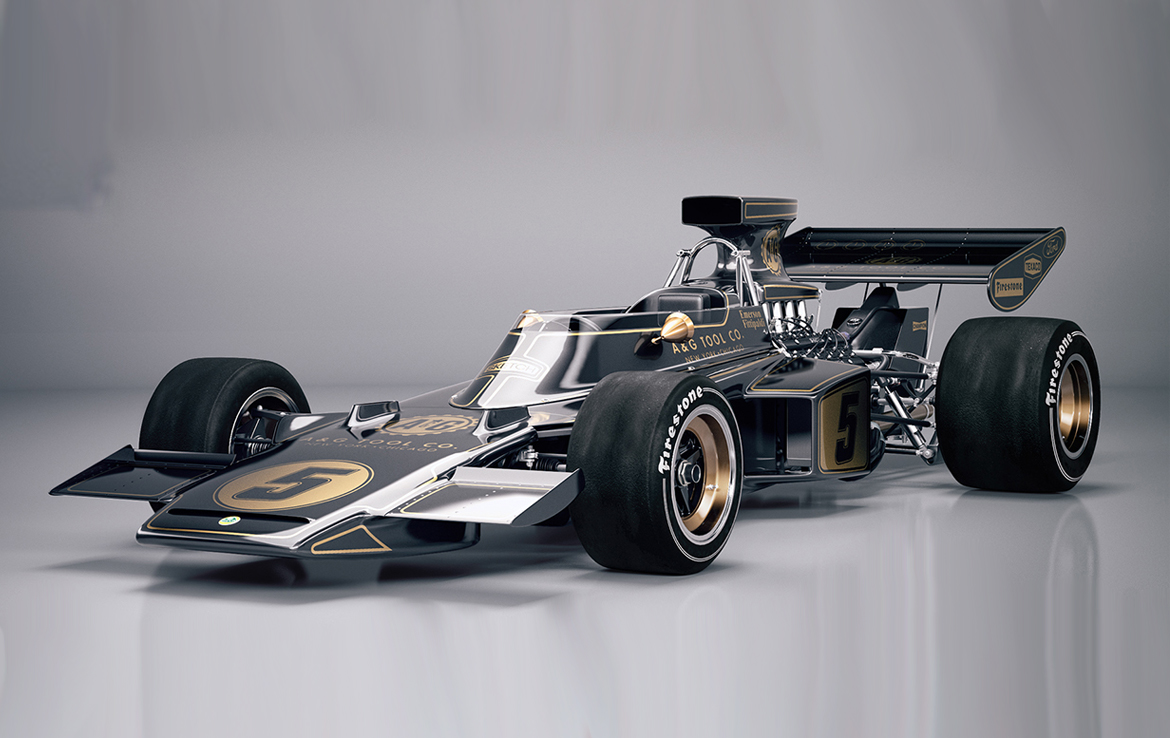 3D Formula One Race Car Automotive Illustration Thumbnail
