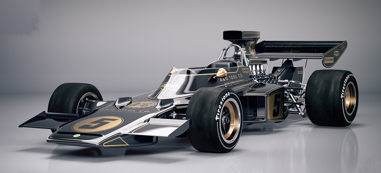 3D Formula One Race Car Automotive Illustration