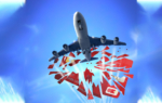 3D Plane Smashing Through Credit Card Illustration Thumbnail
