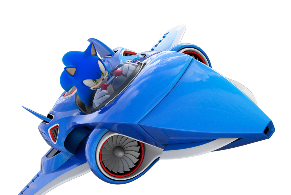 3D Sonic All Stars Jet Video Game Illustration