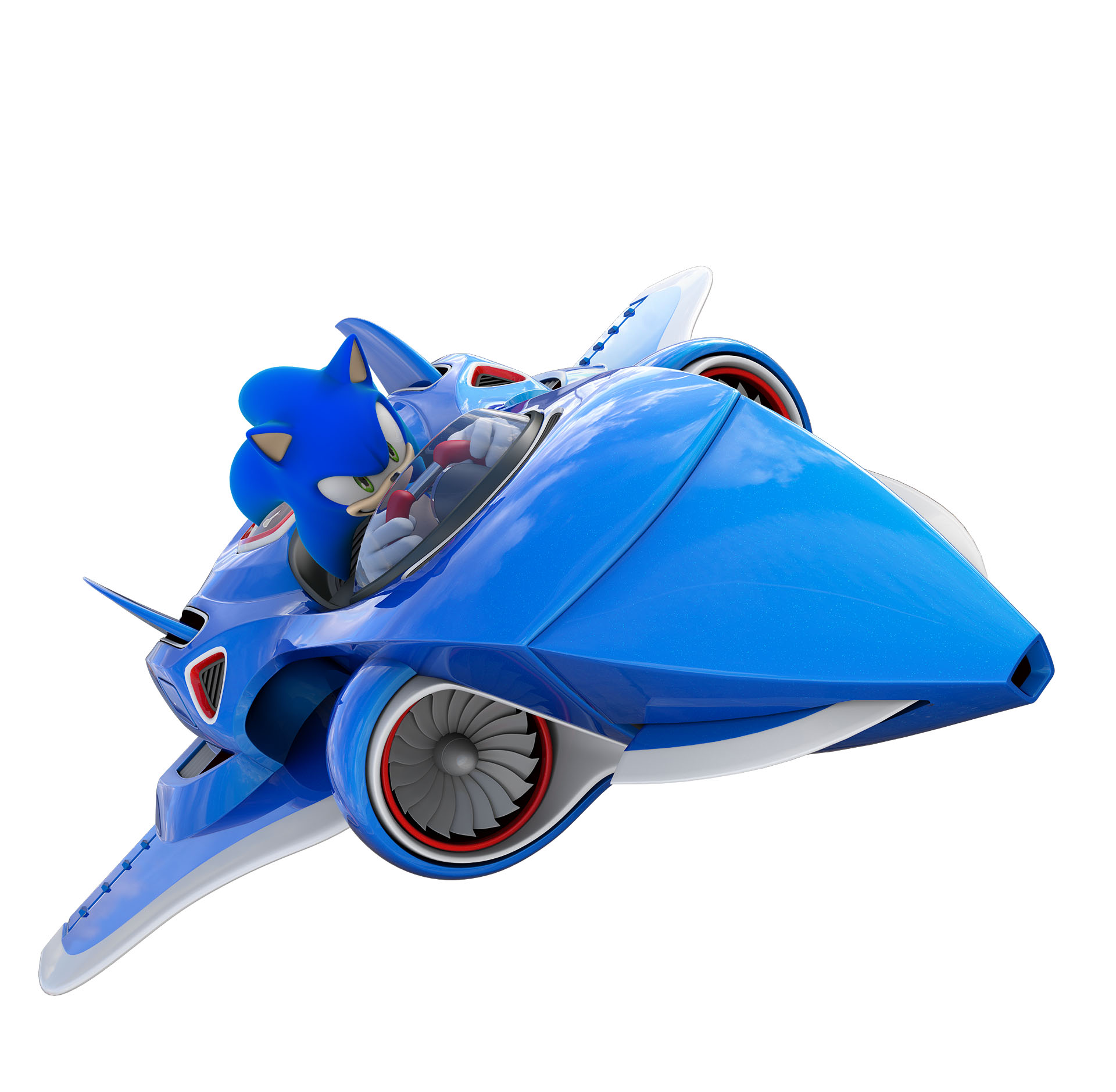 3D Sonic All Stars Jet Video Game Illustration