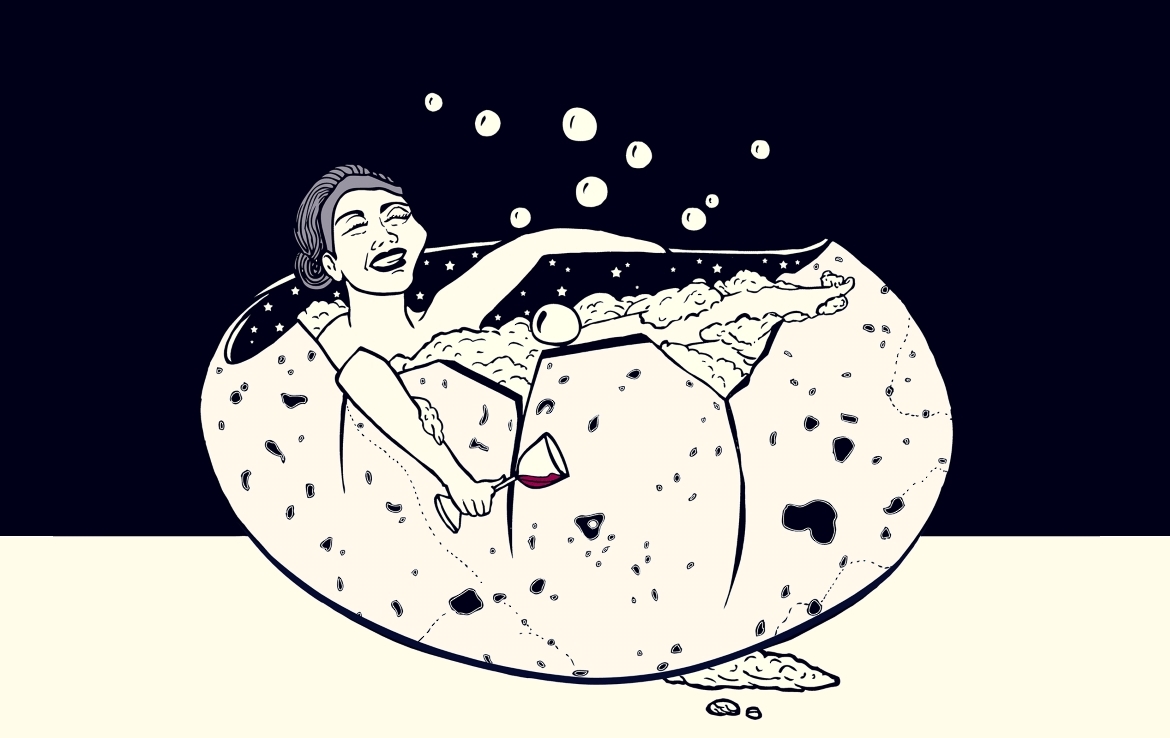 2D Bathtime Bubbles Illustartion Image