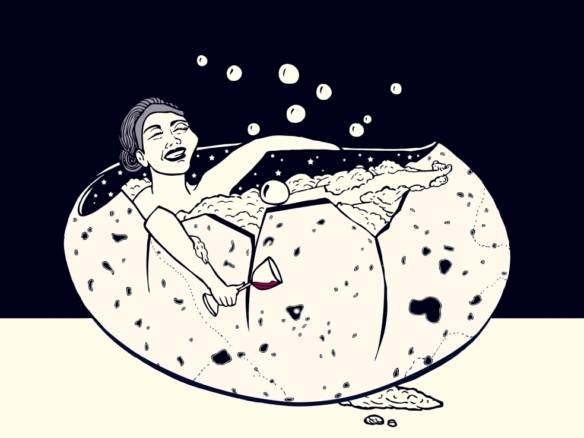 2D Bathtime Bubbles Illustartion Image