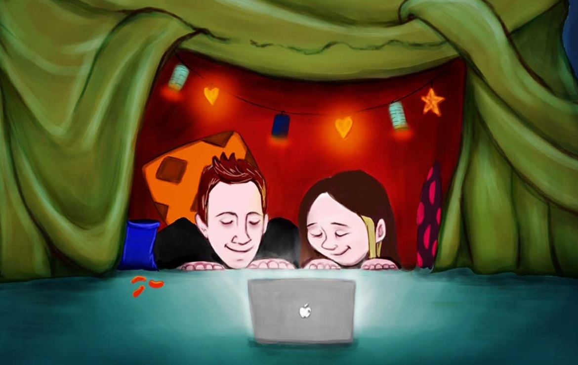 2D Camping By Apple Light Illustration Image