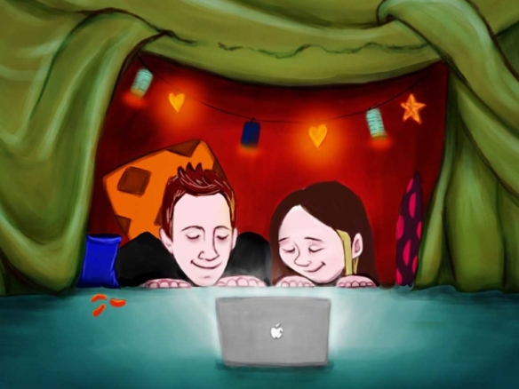 2D Camping By Apple Light Illustration Image