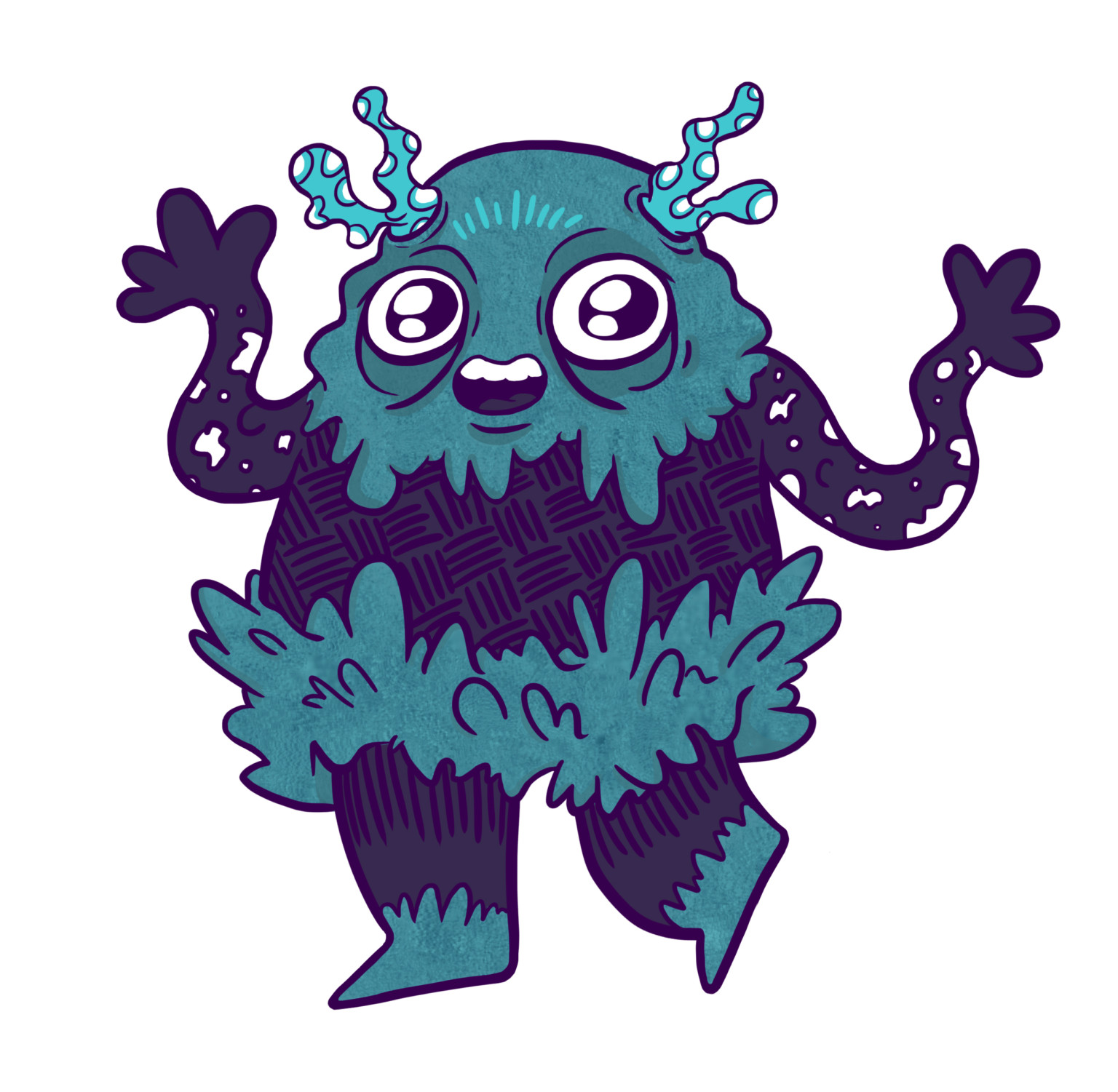 2D Cartoon Slime Monster Character Illustration Illustration Agent