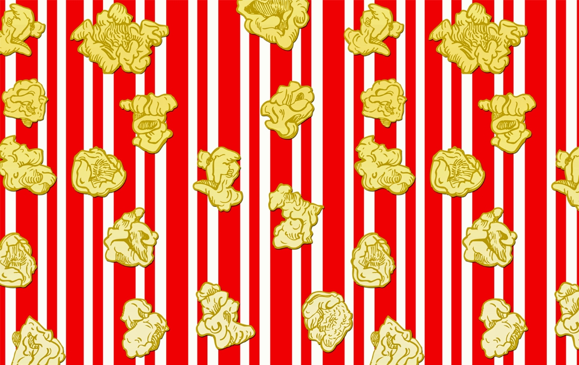 2D Graphic Digital Snack Food Popcorn Digital Illustration Image