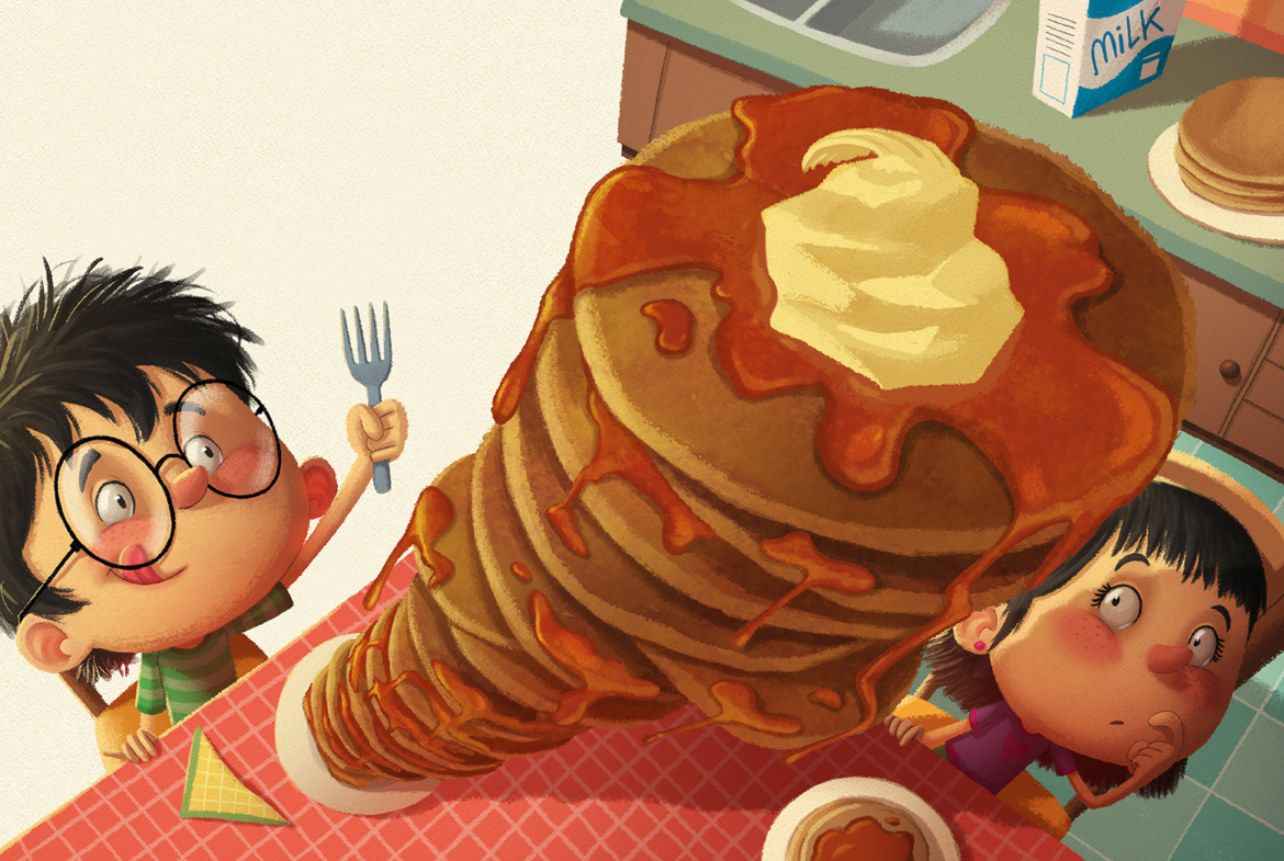 2D Monster Appetite Cartoon Illustration