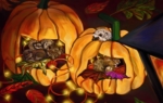 2d Autumn Pumpkin Wildlife Illustration Image