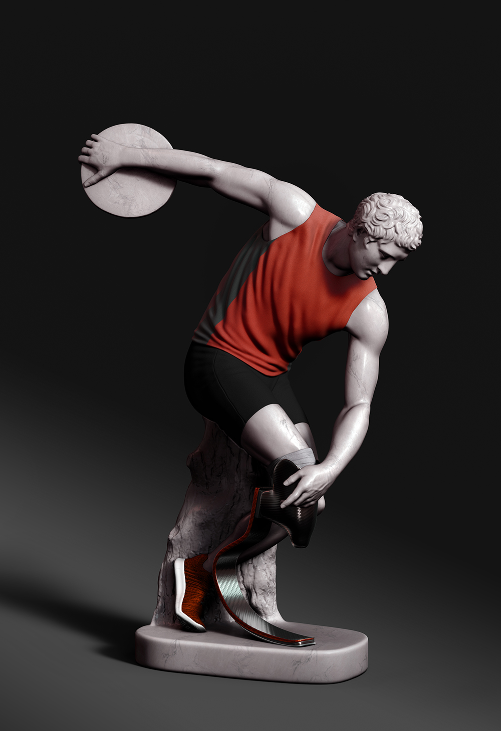 3D Discus Thrower Statue Character Illustration Illustration Agent