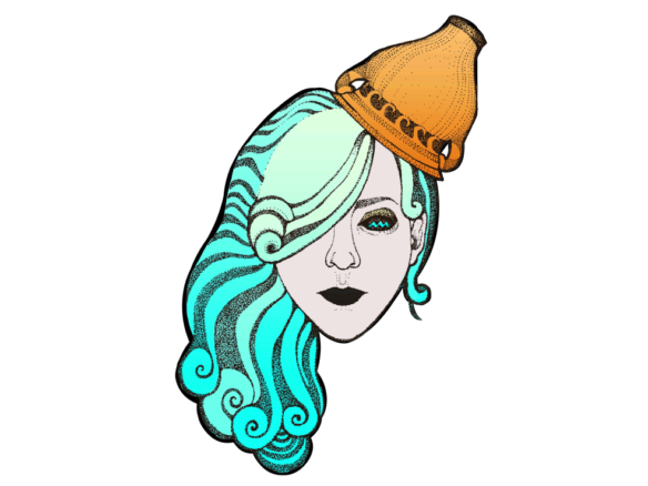 3D Graphic Astrology Aquarius Sign Digital Illustration Image