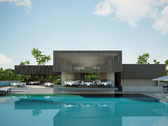 3D Luxury Spa Hotel Architectural Illustration Thumbnail