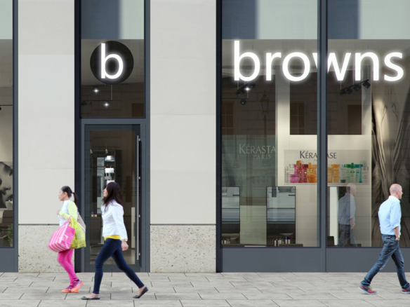 3D Modern High Street Shop Front Architectural Illustration Thumbnail