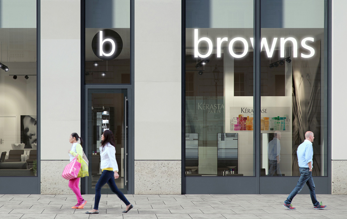 3D Modern High Street Shop Front Architectural Illustration Thumbnail