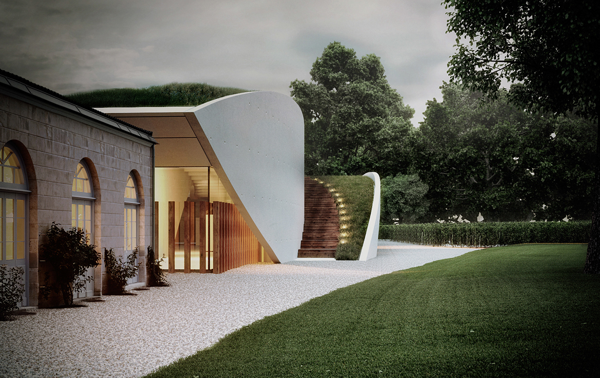 3D Modern House Exterior Architectural Illustration Thumbnail