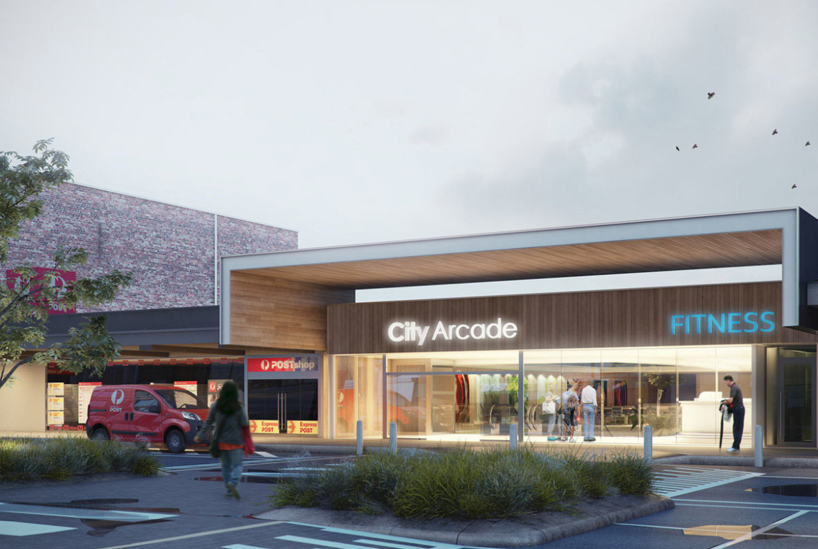 3D Modern Shopping Arcadia Architectural Illustration