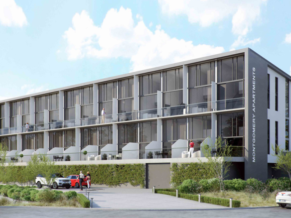 3D New Build Modern Apartment Complex Architectural Illustration Thumbnail