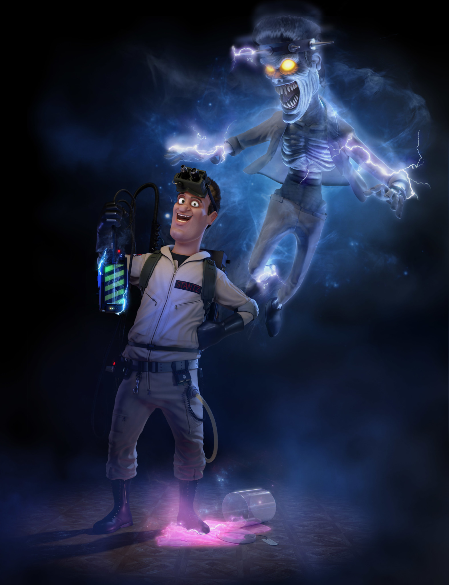 3D Ray Stanz Ghostbusters Character Illustration