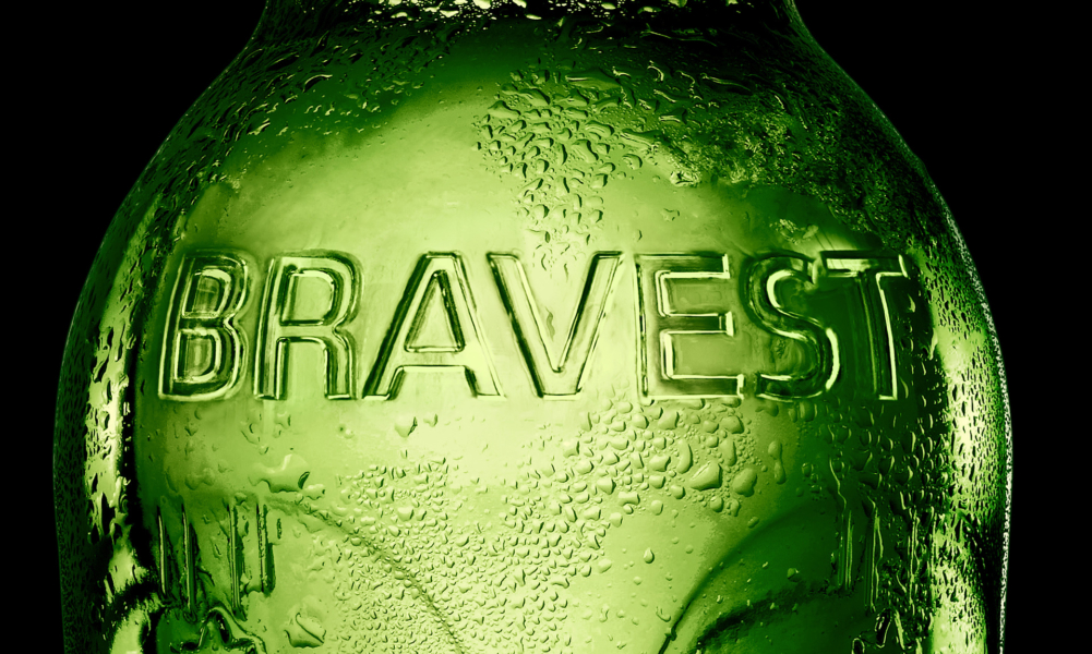 Embossed glass text on bottle Illustration Agent site