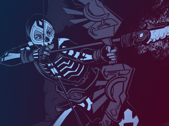 2D Bandit Archer Character Illustration Thumbnail