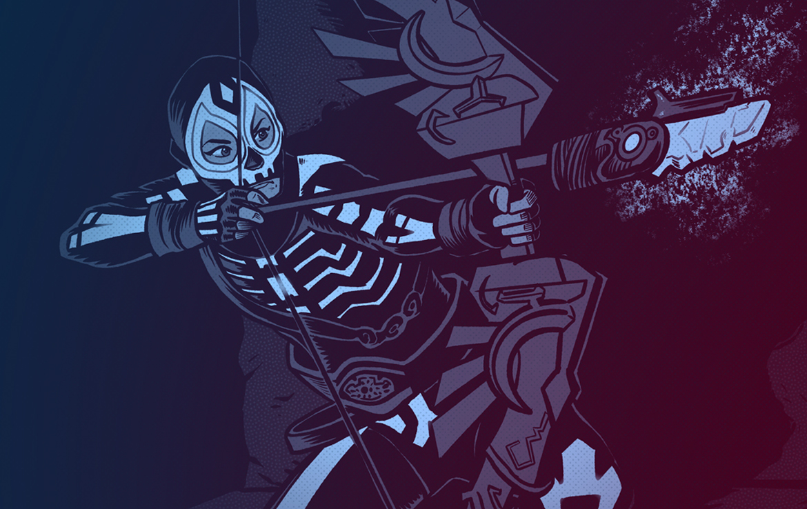 2D Bandit Archer Character Illustration Thumbnail