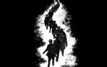 2D Black and White Marching Soldiers Illustration Thumbnail