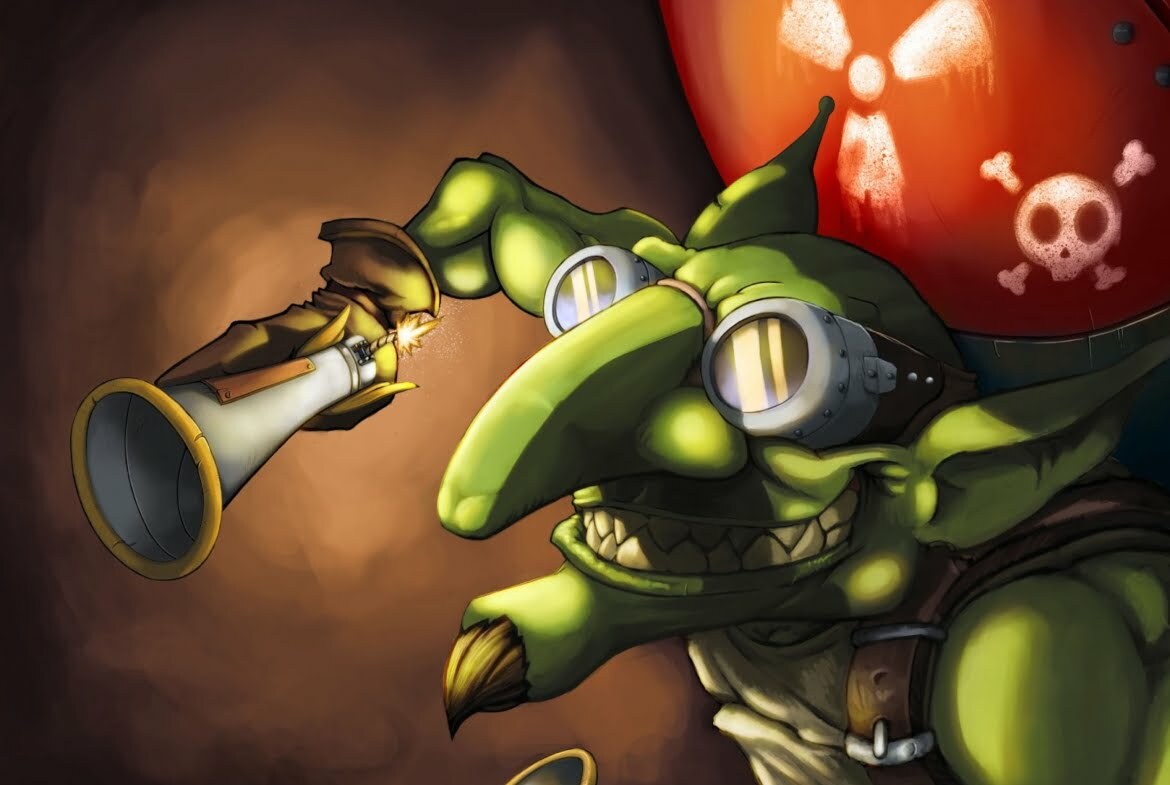 2D Crazy Goblin Fantasy Character Illustration