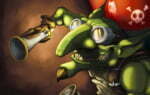2D Crazy Goblin Fantasy Character Illustration Thumbnail